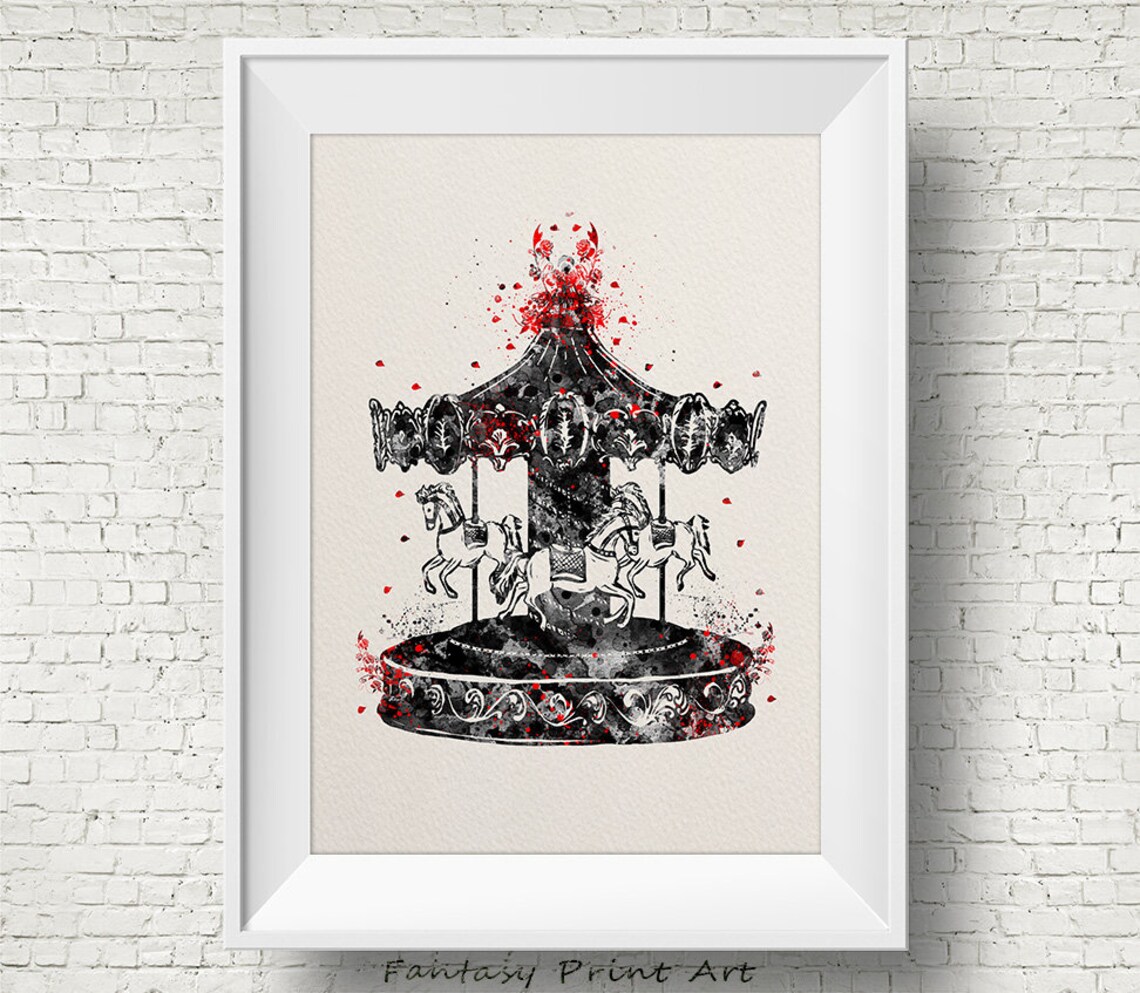 Carousel 1, The Night Circus Watercolor Art Print