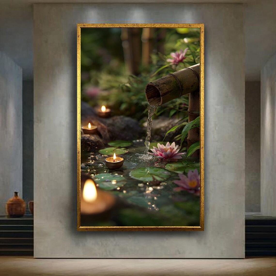 Zen Garden Art Print, Spa or Meditation Room Decor