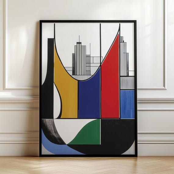 Geometric Colors Abstract Wall Hanging Masculine Wall Art Art Hyperbeast Decor Over Bed Wall Art