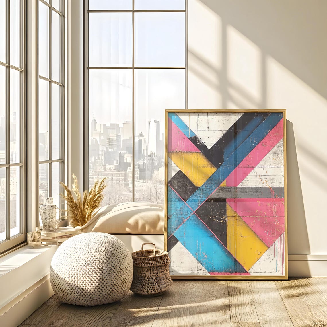 Maximalist Geometric Abstract Wall Hanging Masculine Wall Art Art Hyperbeast Decor Graffiti Street - Image 2
