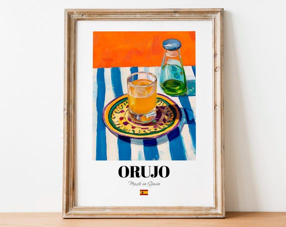 Orujo Poster, Rustic Spirits Artwork For Kitchens