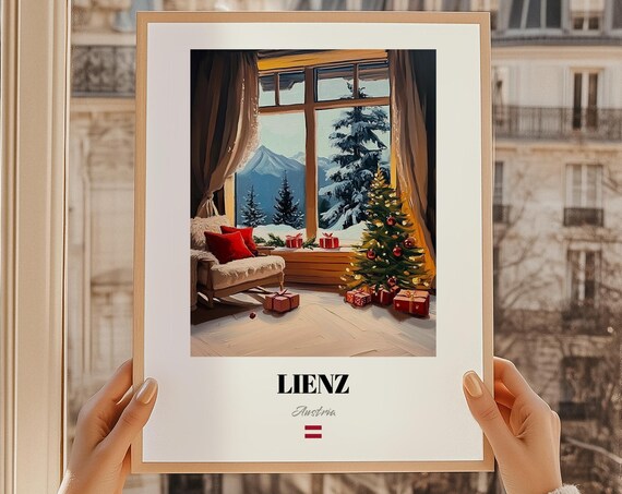 Lienz Austria Ski Resort Wall Art Print Poster Christmas Gift
