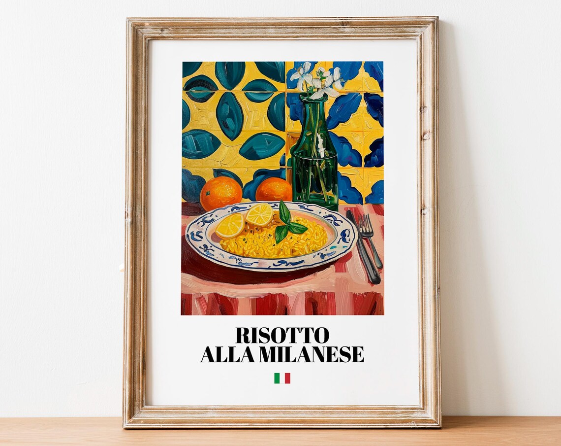 Risotto Alla Milanese - Italian Foodie Kitchen Decor