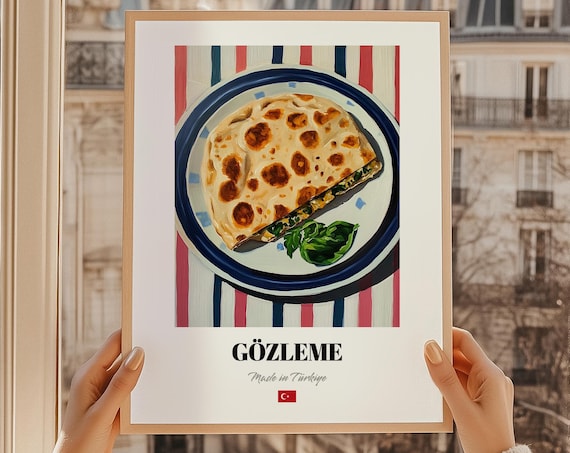 Gzleme Wall Decor Turkish Food Poster Pastry Cuisine