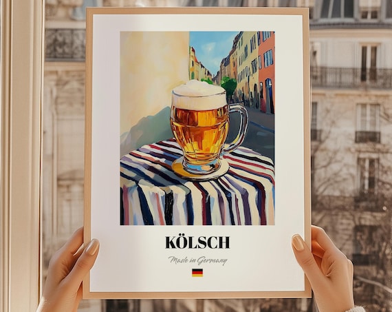 Klsch German Beer Poster Bar Dcor Wall Art Friend Gift Kitchen