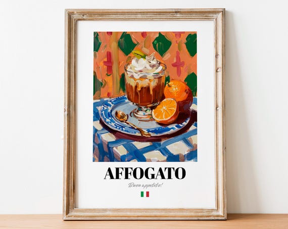 Affogato Wall Decor Coffee Dessert Art For Sweet Indulgence Lovers