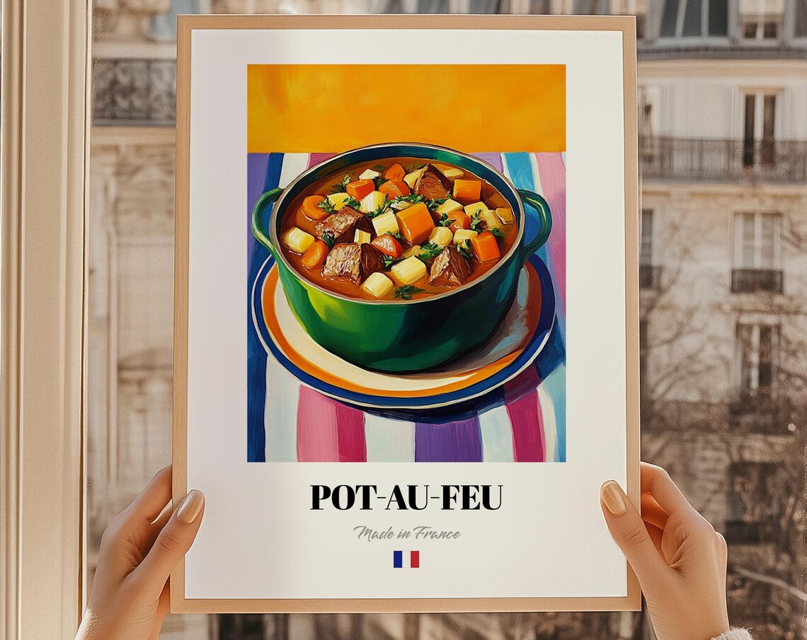 Pot-au-Feu French Beef Stew Made in France Kitchen Decor Poster