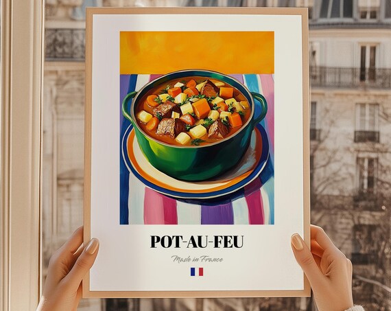 Potaufeu French Food Painting Restaurant Poster Beef Recipes Print Kitchen