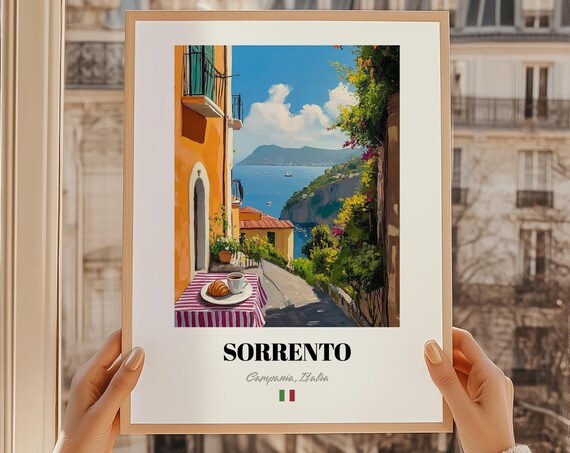 Sorrento Campania Italia Wall Art Oil Painting Reproduction Poster Friend Gift Home Office