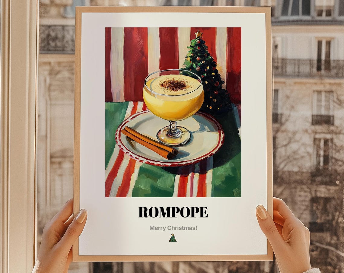 Rompope Mexican Eggnog Christmas Creamy Holiday Drink Poster