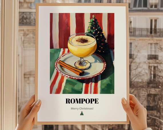 Rompope Mexican Eggnog Christmas Creamy Holiday Drink Poster