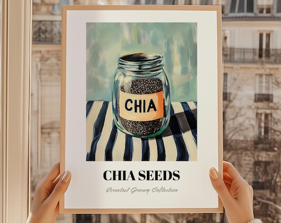 Chia Seeds Nuts Painting, Kitchen Art