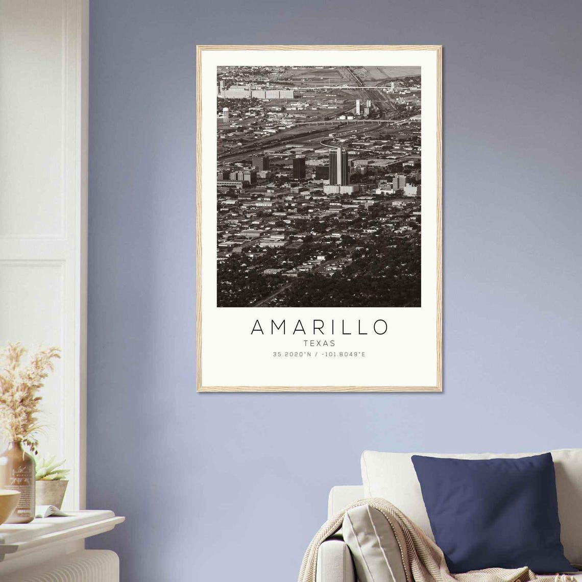 Amarillo Texas Aerial Downtown Skyline Cityscape Photo Poster - Image 2