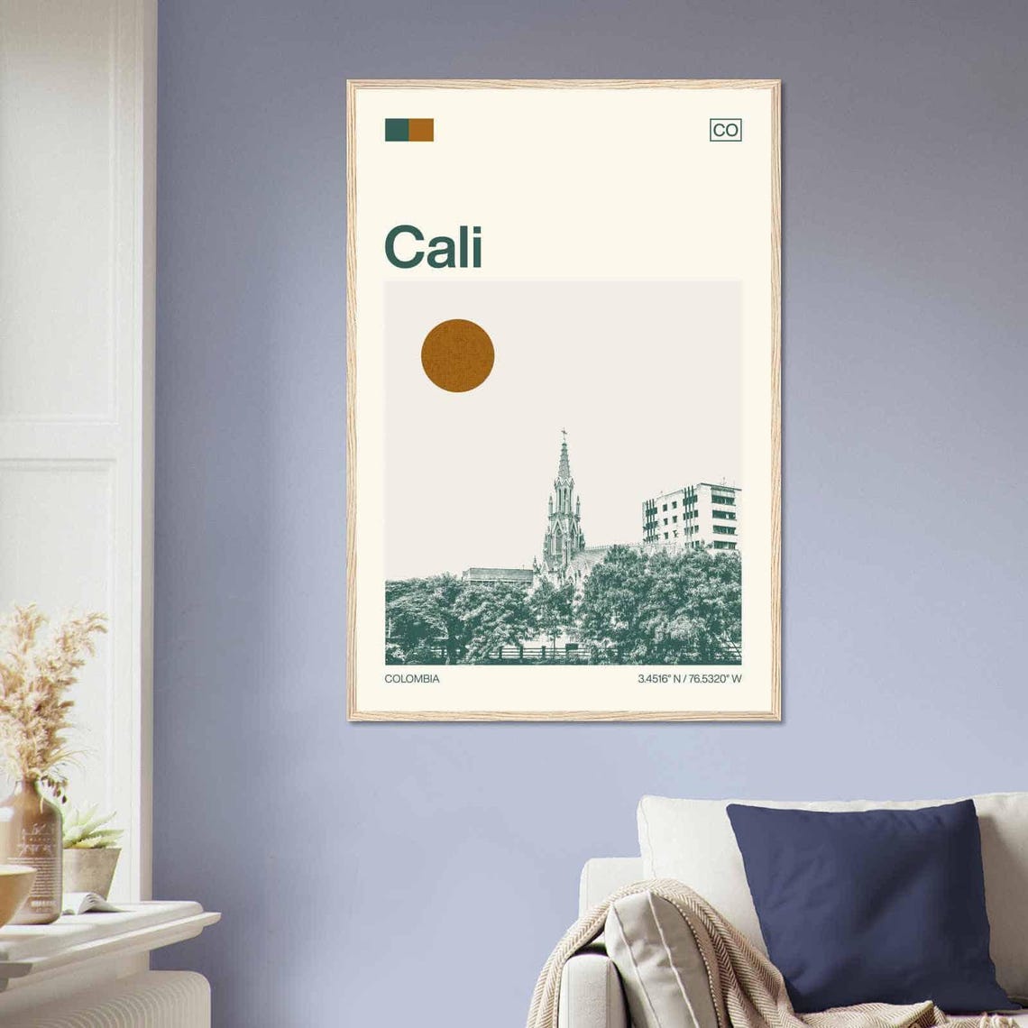Cali Colombia Minimalist Monochrome Travel Photo Poster - Image 2