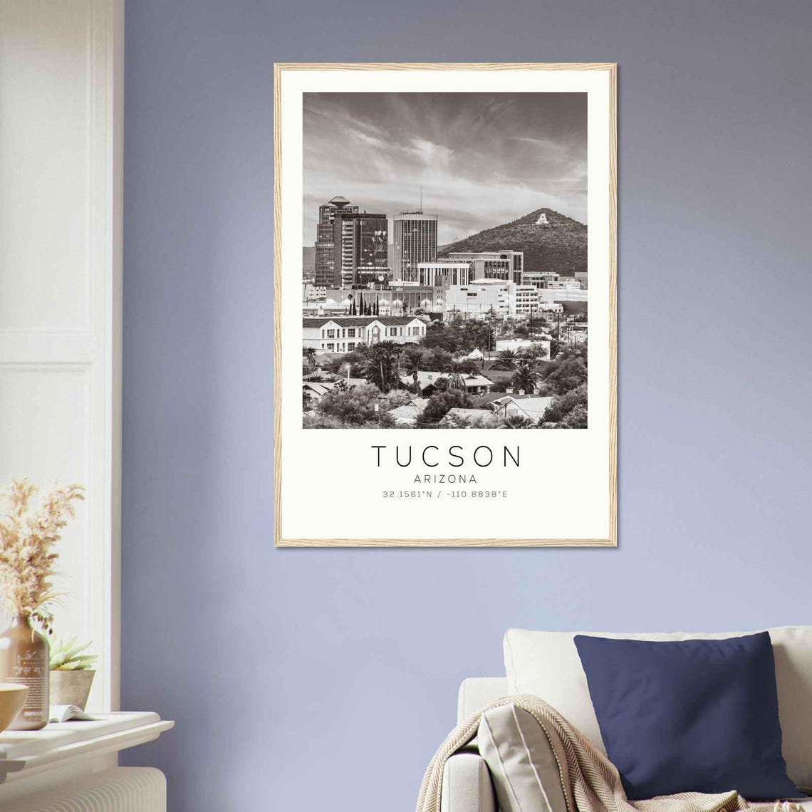 Tucson Arizona Downtown Skyline Mountain Minimalist Photo Poster - Image 2