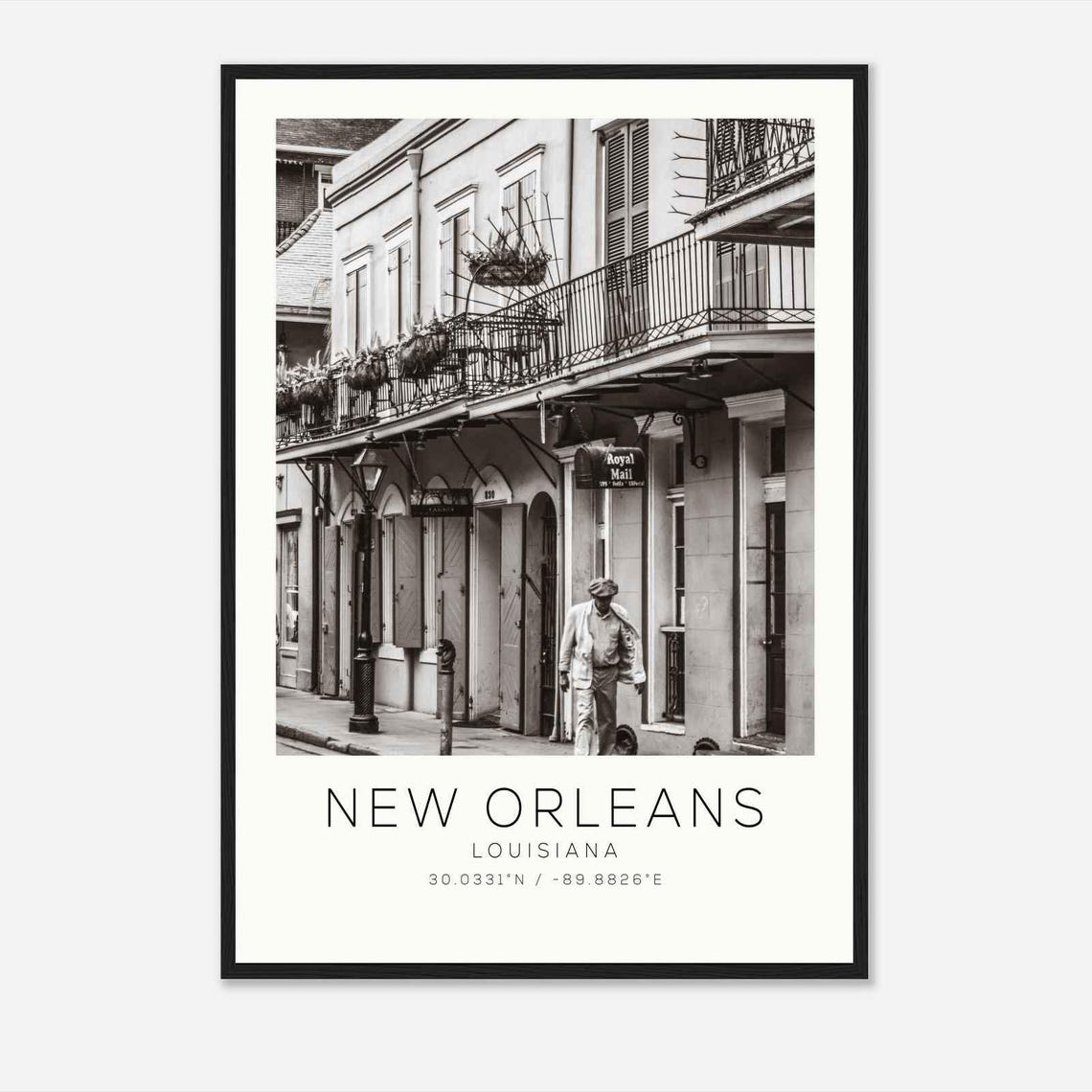 New Orleans Louisiana Photo Travel Poster New Orleans Travel Print Minimalist Travel Print Ds1