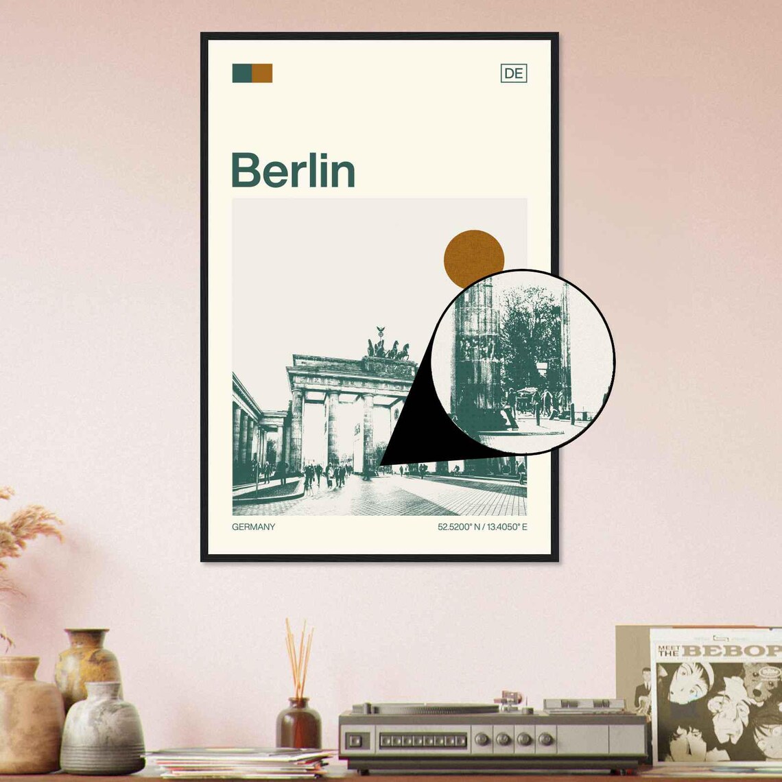 Berlin Germany Minimalist Monochrome Travel Poster - Image 4