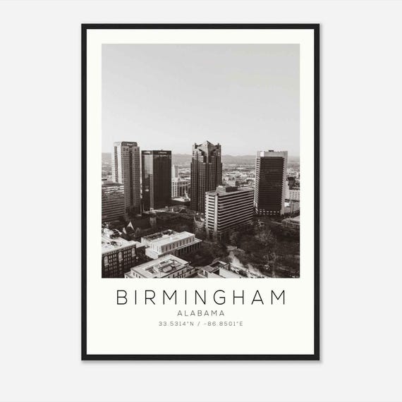 Birmingham Alabama Minimalist Travel Poster, Art Print
