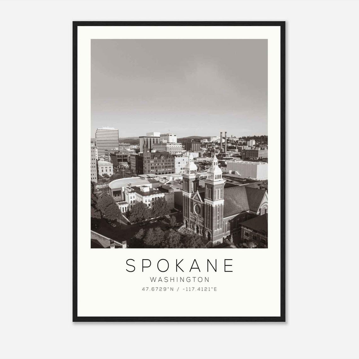 Spokane Washington Historic Building Fire Escape Corner Poster