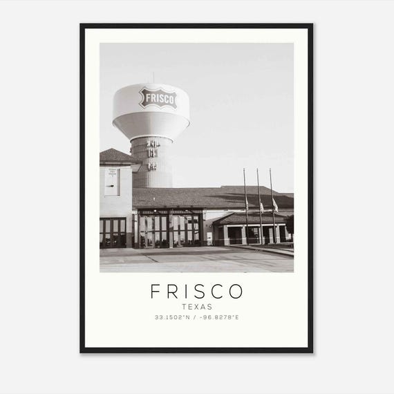Frisco Texas Minimalist Travel Poster, Travel Print