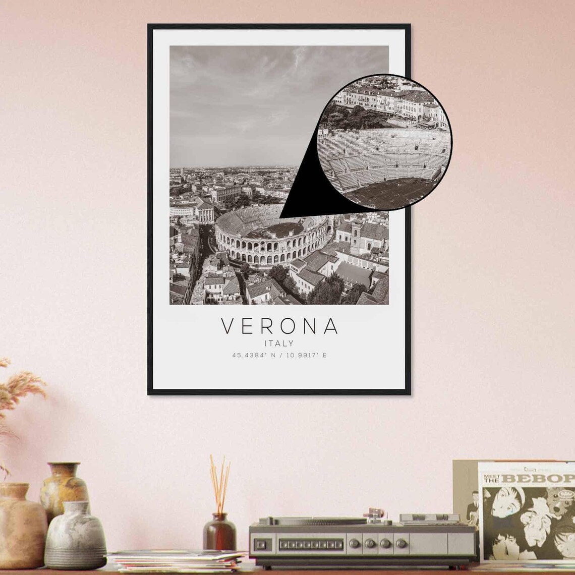 Verona Italy Minimalist Travel Poster, Travel Print - Image 4