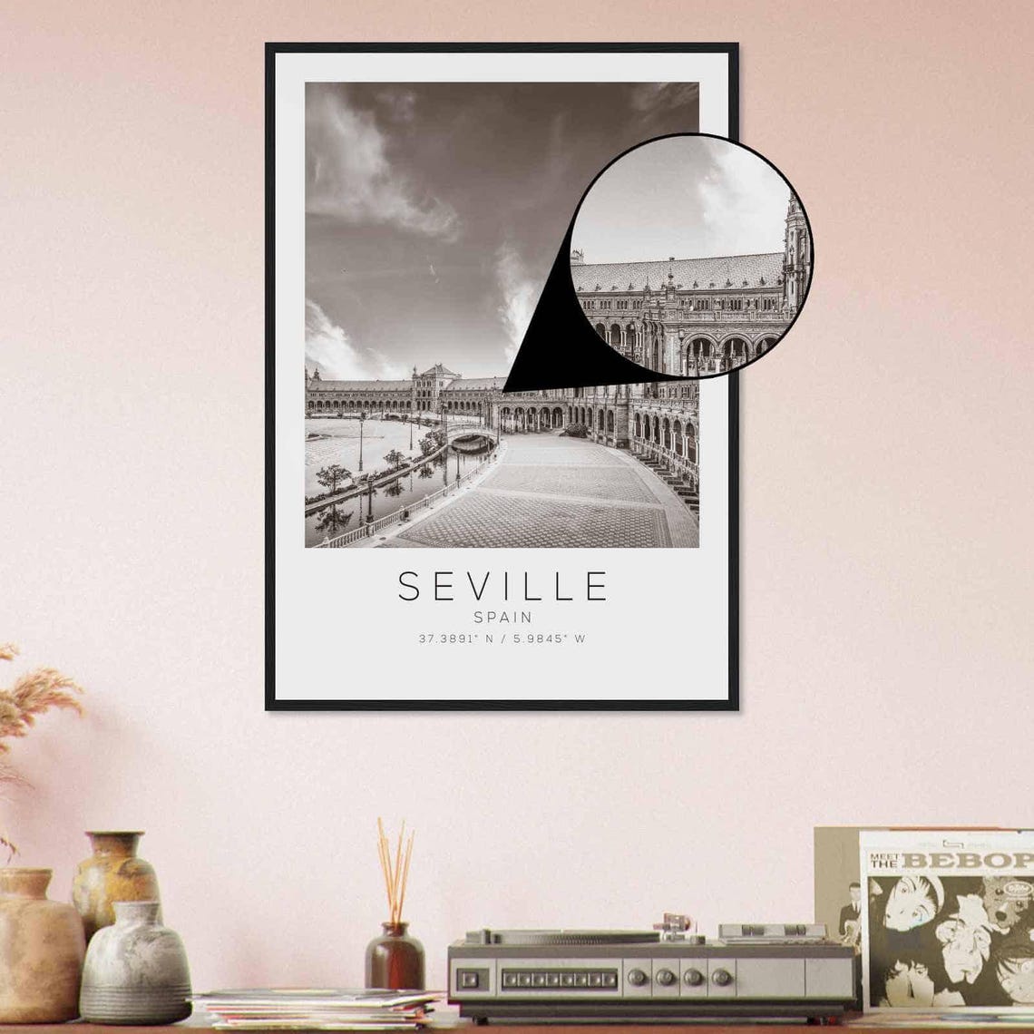 Seville Spain Travel Photo Poster Bw Seville Travel Print Minimalist Travel Poster Print Ds2 - Image 4