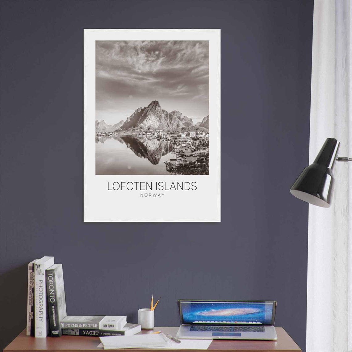 Lofoten Islands Norway Arctic Fishing Village Mountain Poster - Image 3