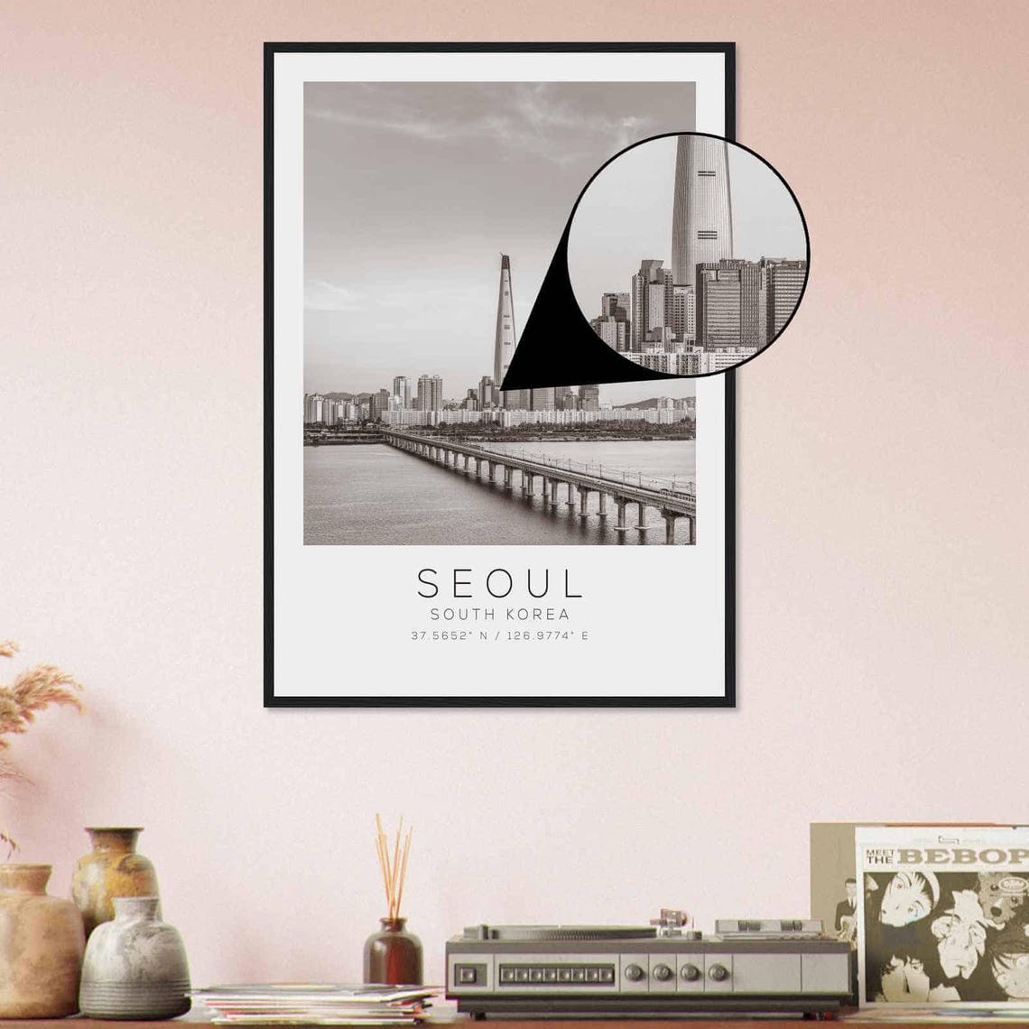 Seoul South Korea Travel Photo Poster Bw Seoul Travel Print Minimalist Travel Poster Print Ds2 - Image 4