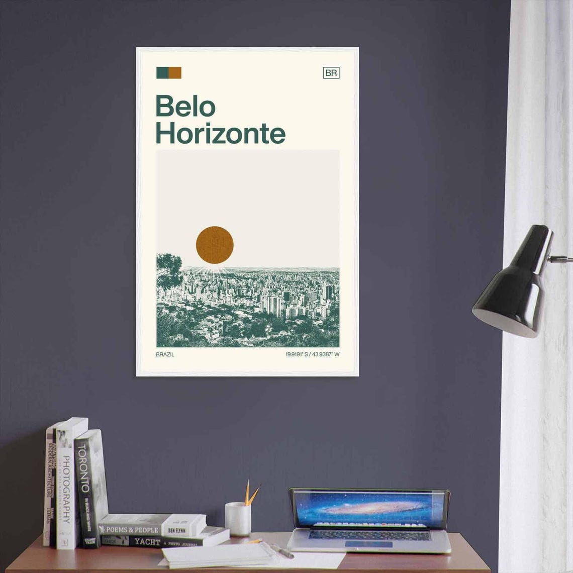 Belo Horizonte Brazil Minimalist Monochrome Travel Photo Poster - Image 3