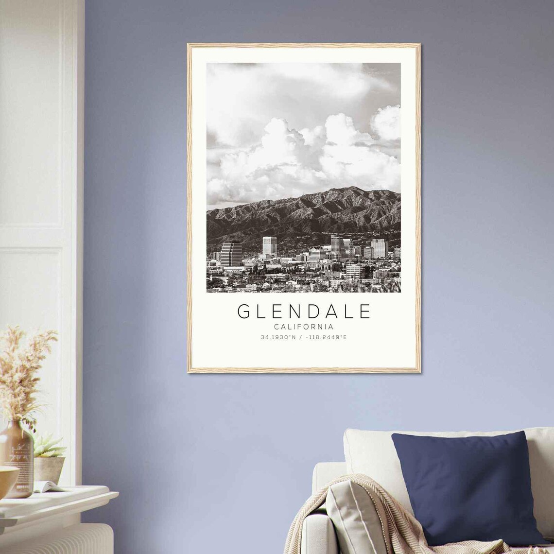 Glendale California Skyline San Gabriel Mountains Photo Poster - Image 2