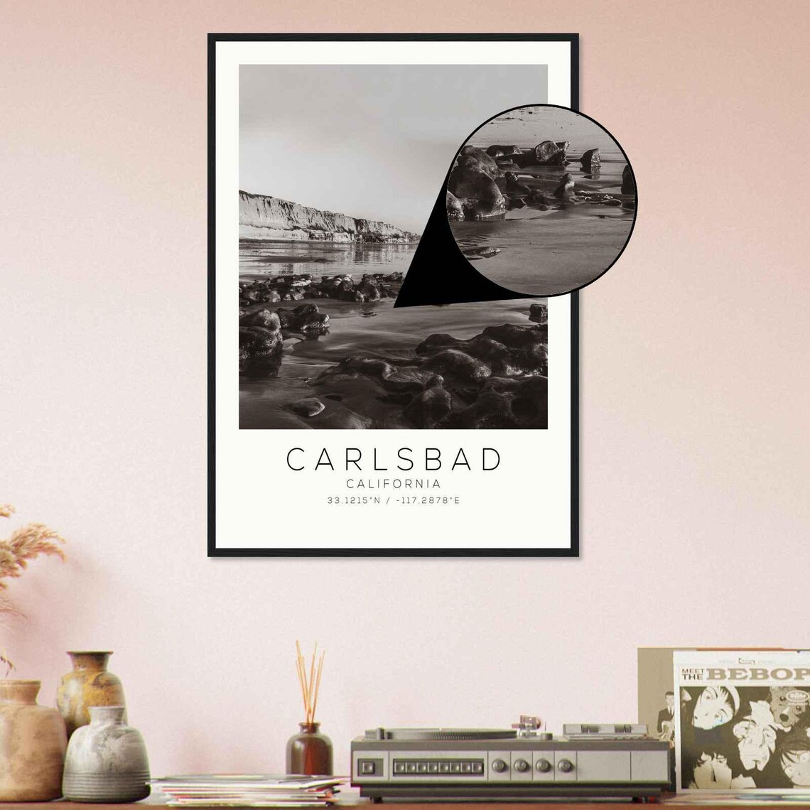 Carlsbad California Rocky Tide Pools Low Tide Coast Photo Poster - Image 4