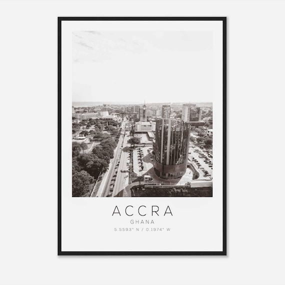 Accra Ghana Minimalist Travel Poster Print