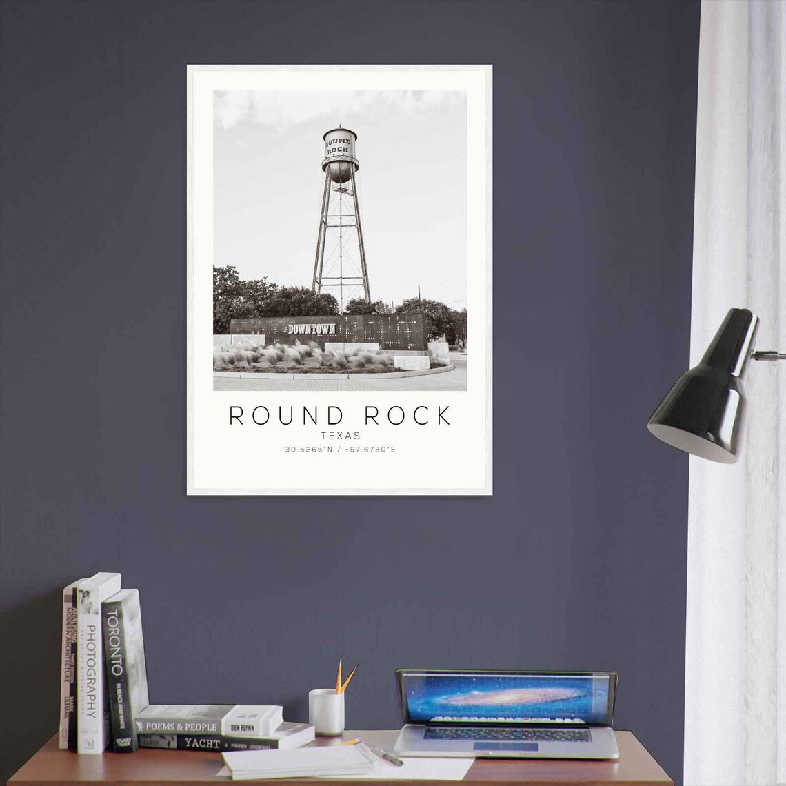 Round Rock Texas Travel Poster, Minimalist Photo Print - Image 3