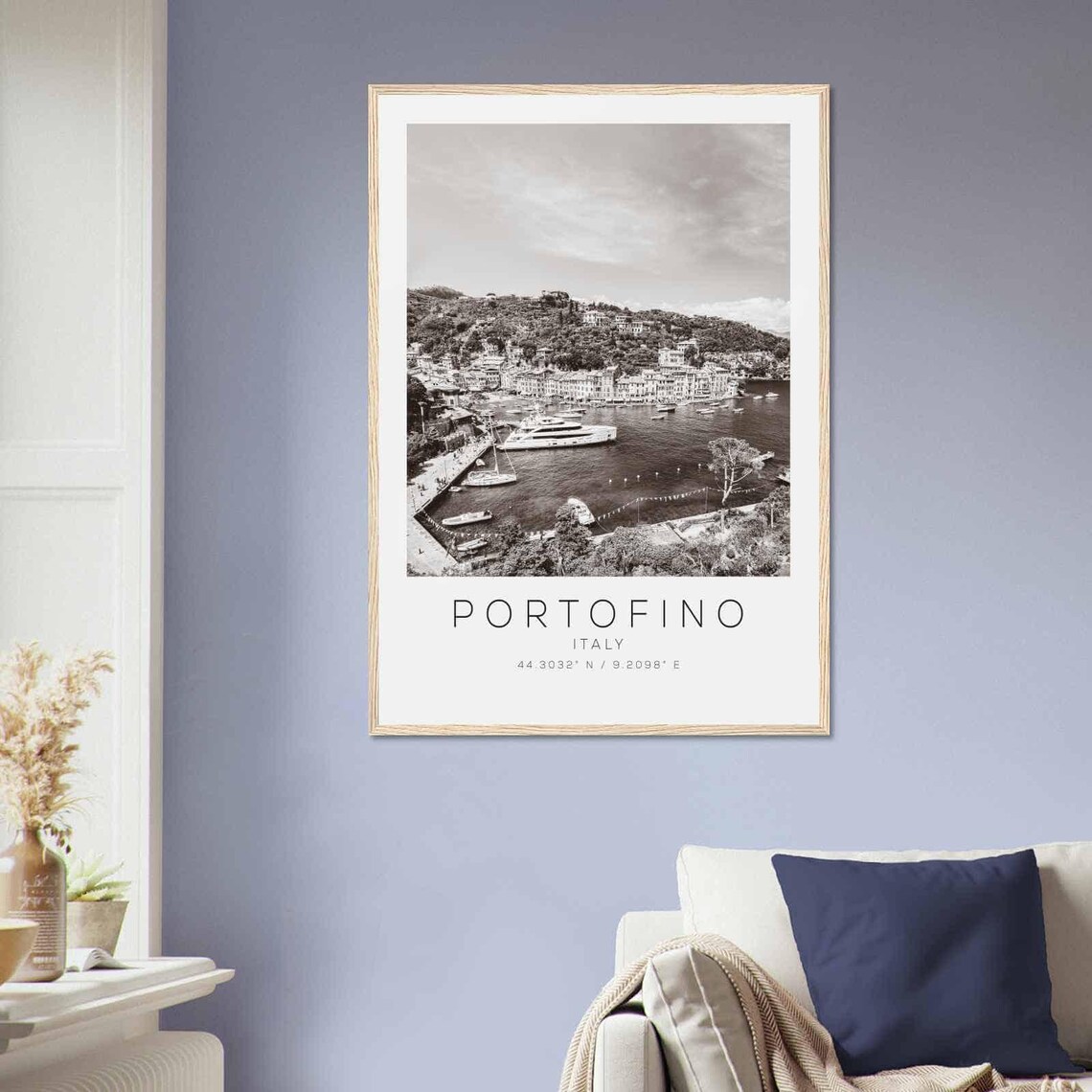 Portofino Italy Travel Photo Poster, Minimalist Print - Image 2