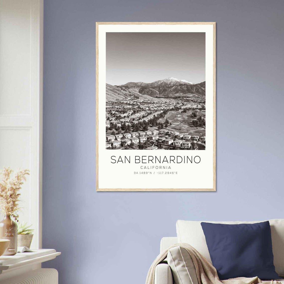 San Bernardino California Photo Travel Poster San Bernardino Travel Print Minimalist Travel Print - Image 2