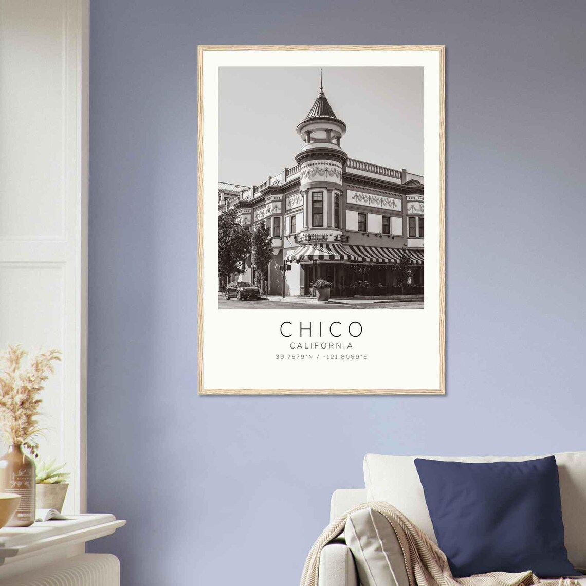 Chico California Historic Downtown Building Cupola Tower Poster - Image 2