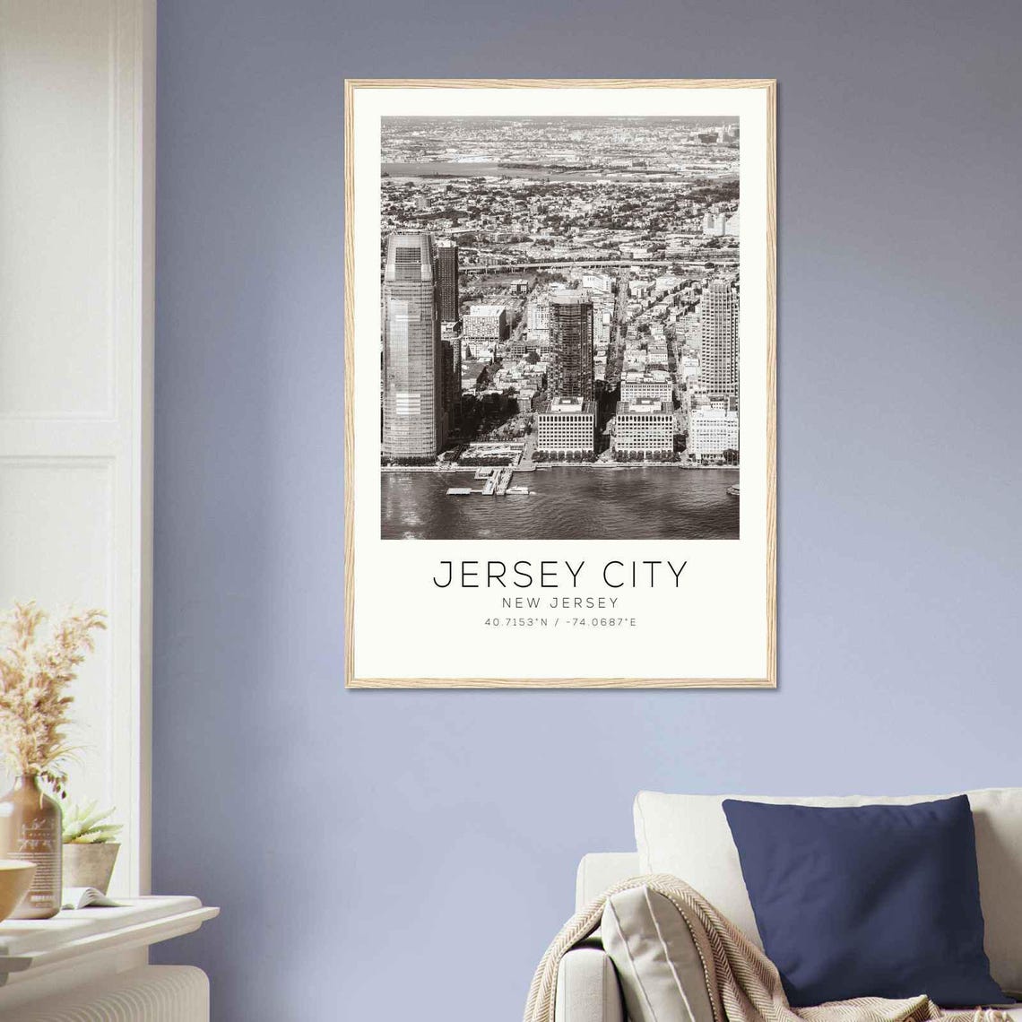Jersey City New Jersey Photo Travel Poster Jersey City Travel Print Minimalist Travel Print Ds1 - Image 2