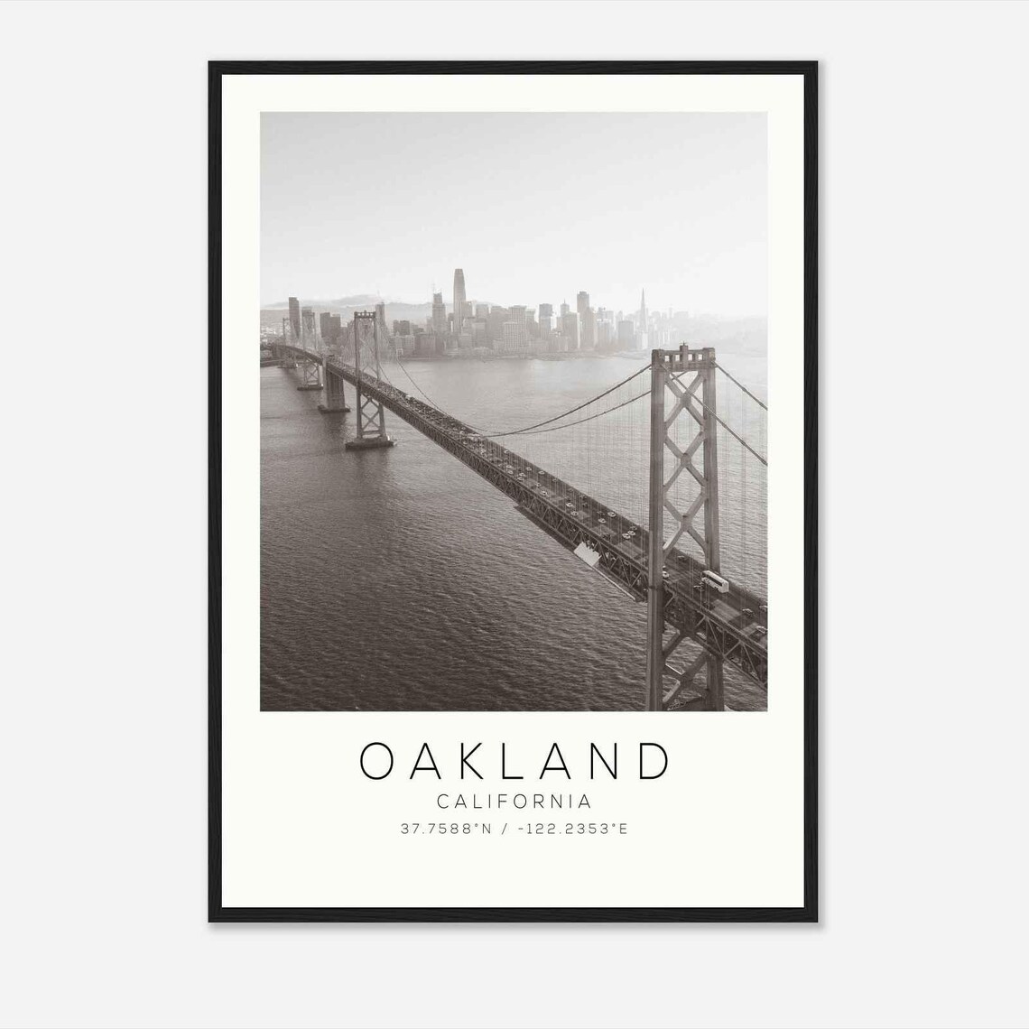 Oakland California Photo Travel Poster Oakland Travel Print Minimalist Travel Print Ds3