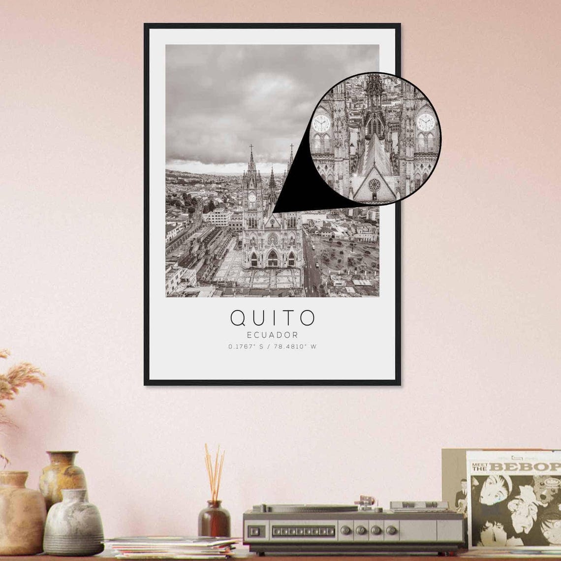 Quito Ecuador Historic Basilica Aerial City Vintage Photo Poster - Image 4