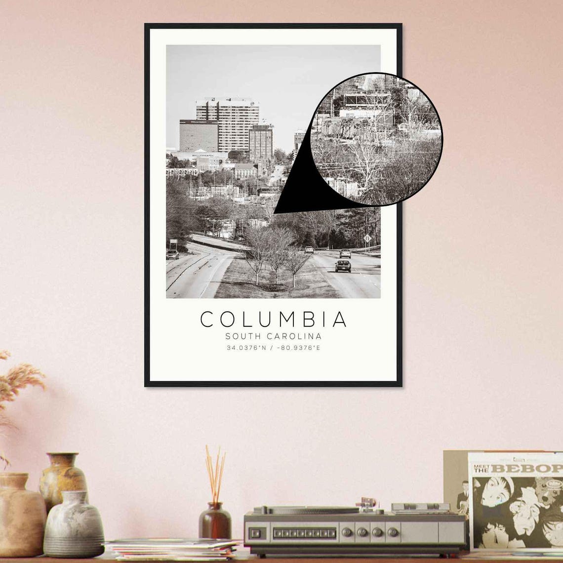 Columbia South Carolina Photo Travel Poster Columbia Travel Print Minimalist Travel Print Ds1 - Image 4