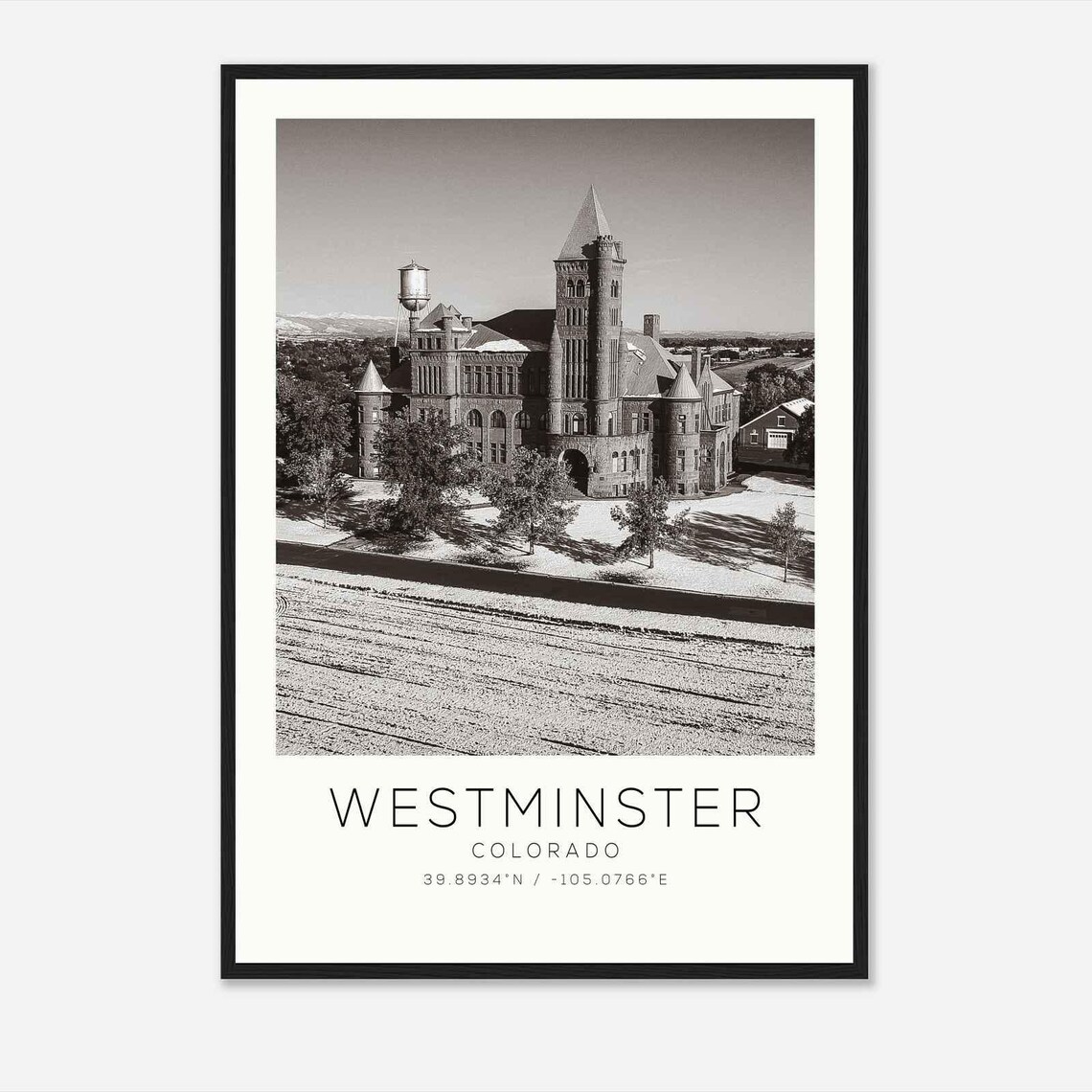 Westminster Colorado Historic Stone Castle Landmark Travel Poster