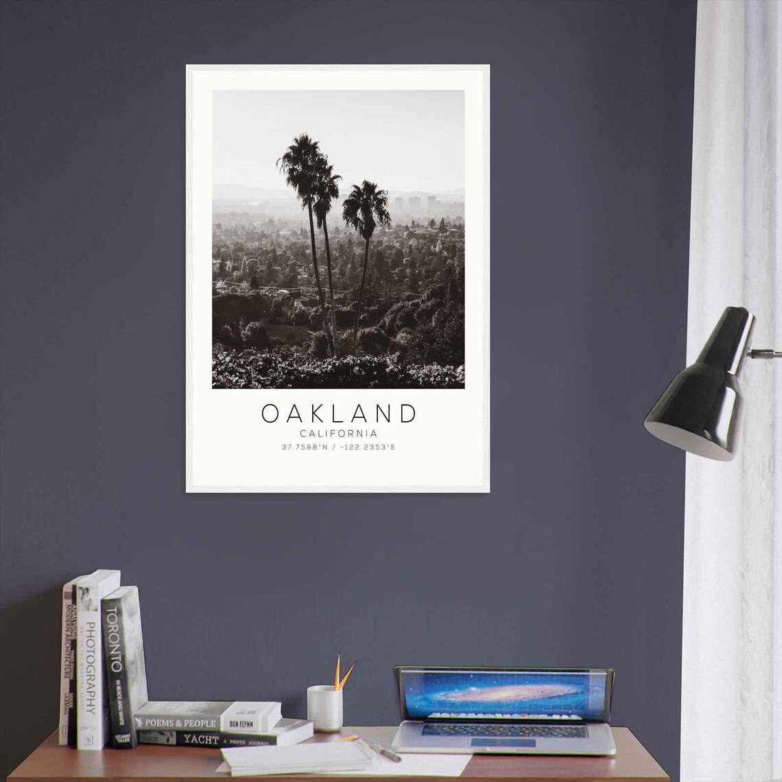 Oakland California Palm Trees City View Minimalist Travel Poster - Image 3