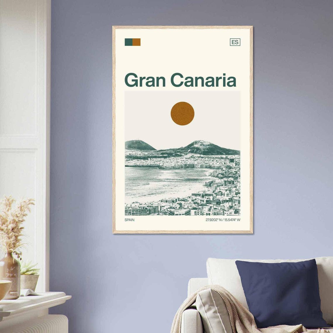 Gran Canaria Spain Island Coast City Minimalist Travel Art Poster - Image 2