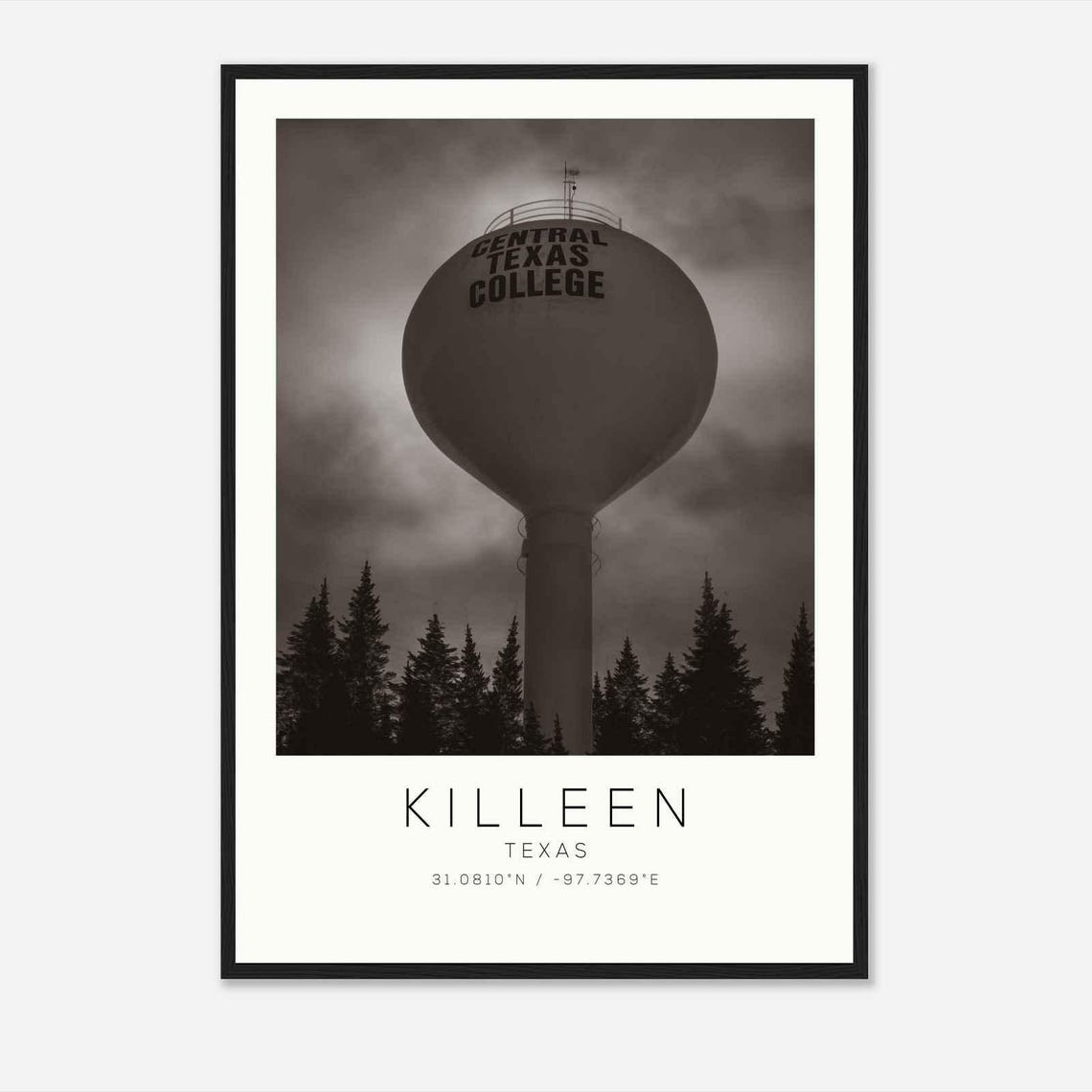 Killeen Texas Central Texas College Water Tower Photo Poster