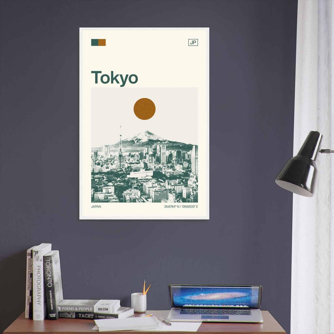 Tokyo Japan Minimalist Monochrome Travel Poster - Image 3