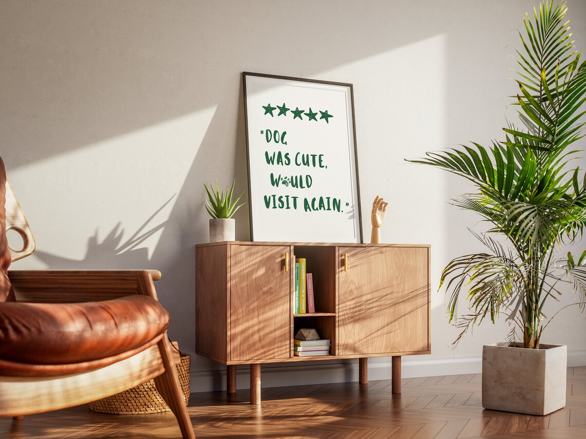 Funny Dog Quote Poster, Quirky Minimalist Typography - Image 3