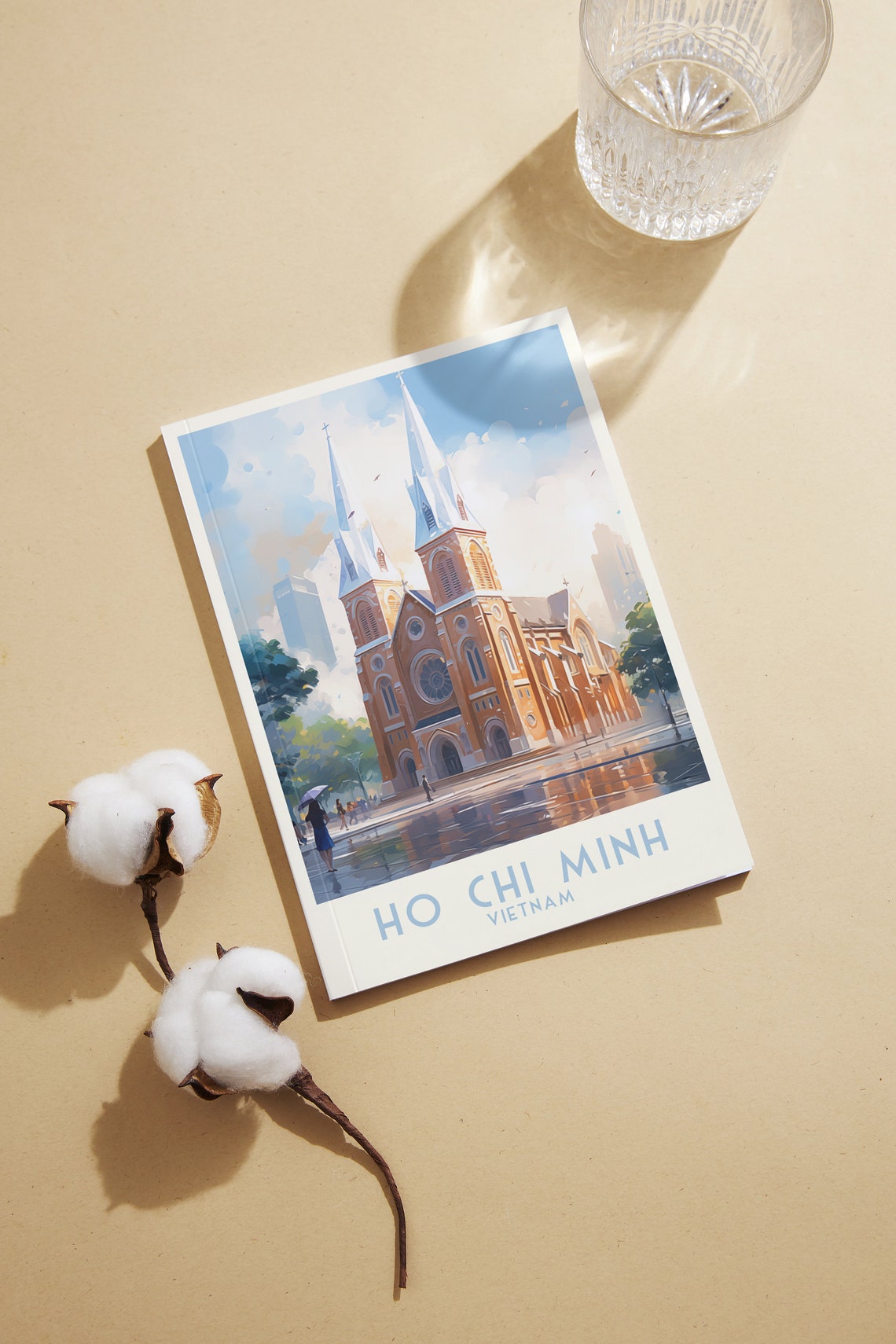 Ho Chi Minh City Vietnam Historic Twin Spired Cathedral Poster - Image 2