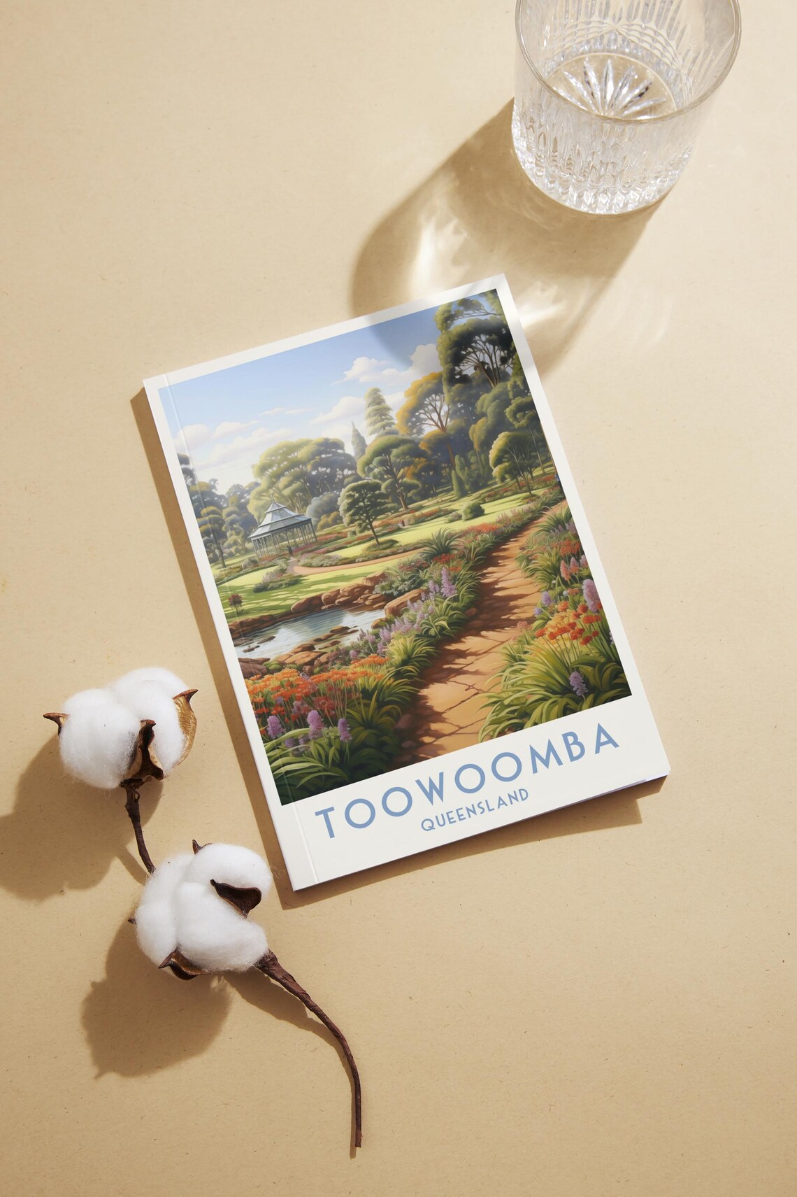 Toowoomba Queensland Garden Gazebo Floral Pathway Travel Poster - Image 3