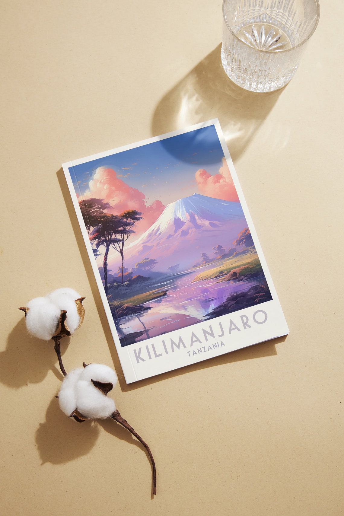 Kilimanjaro Tanzania Poster with Mountain Reflection in a Quiet River - Image 2