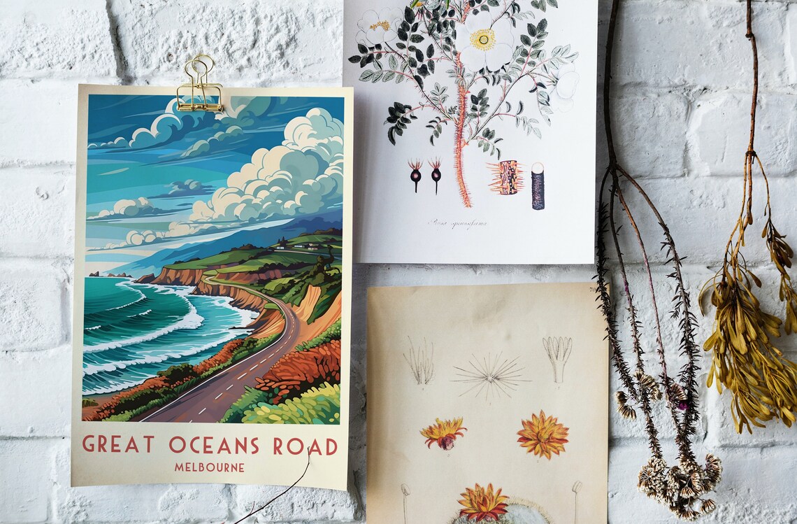 Great Ocean Road Melbourne Winding Coastal Drive Travel Poster - Image 2